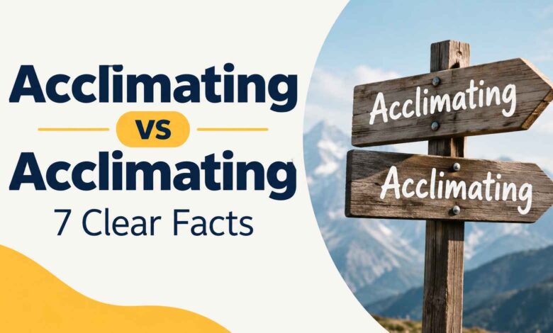Acclimating vs Acclimating: 7 Clear Facts